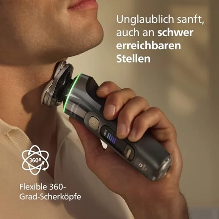 PHILIPS XP9402/11 Elektrorasierer i9000 Prestige Ultra, NanoTech Dual Precision-Klingen, Dreifach-Lift & Cut-System, anthrazit, ohne Reinigungsstation – Bild 4