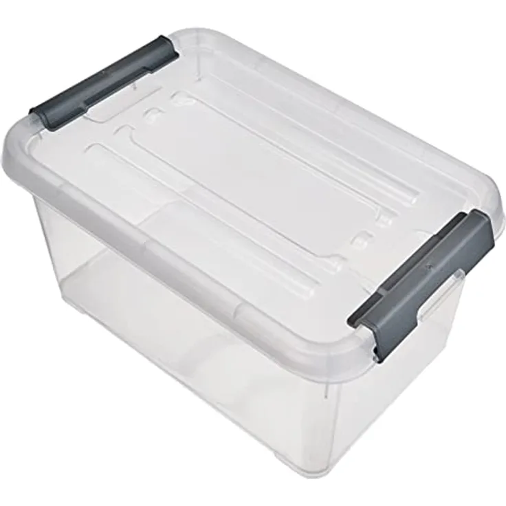 ALLIBERT Boîte de rangement Handy Plus - Clips gris - Couvercle transparent - 6 L - Preisvergleich