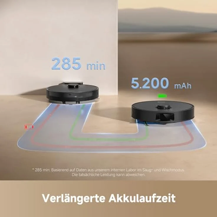 Dreame D20, Roboterstaubsauger mit 13.000 Pa Saugkraft, Wischfunktion und intelligenter Navigation, schwarz – Bild 7