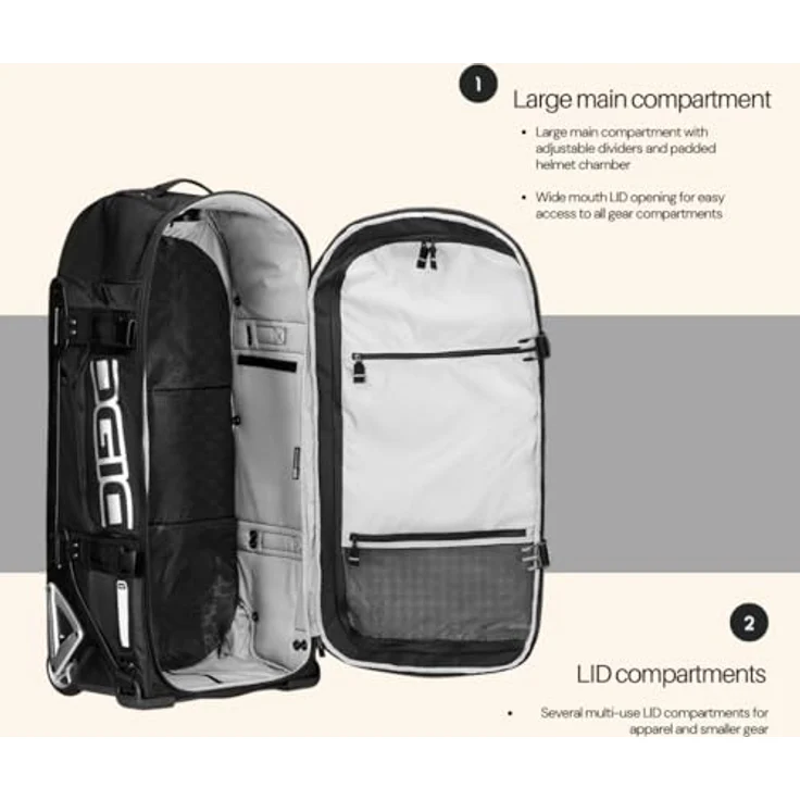 Ogio Rig 9800, 2-Rollen Reisetasche 86 cm, Schwarz, mit 125 l Stauraum und robustem Polyester-Material – Bild 5