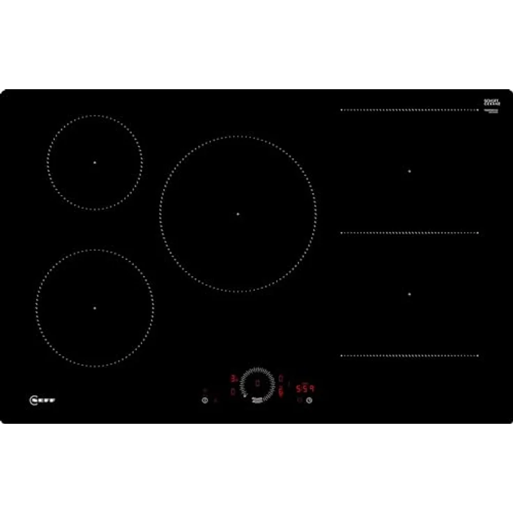 Neff, T58PHW1L0, Autarkes Kombi-Induktionskochfeld mit Twist Touch Steuerung, flächenbündig (integriert) N70, Breite 80 cm, Schwarz – Bild 1