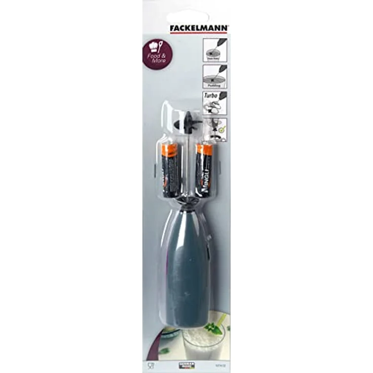 Fackelmann Mini-Mixer, Drink--Shake-Mixer mit Rührdrähten aus Edelstahl, Milchaufschäumer inkl. Spritzschutz (Farbe: Schwarz, Lila, Grau, Silber), Menge: 1 Stück – Bild 6