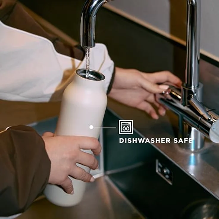 Eva Solo Urban Isolierflasche, 0.5 Liter, doppelwandige Vakuumisolierung, 100% dicht, schwarz – Bild 4