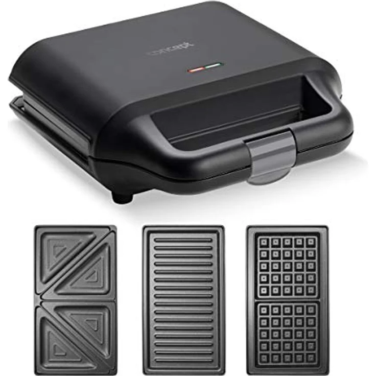 Concept SV3054 Sandwich Maker 3in1, 700 W mit antihaftbeschichteten Austauschplatten für Sandwiches, Waffeln und Grillgerichte – Bild 1