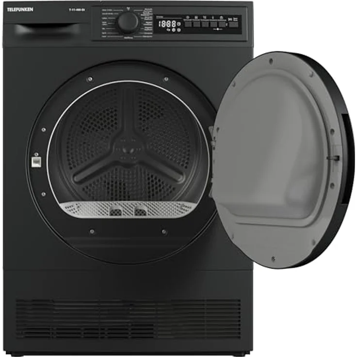 Telefunken T-11-400-DI Kondenstrockner / 7kg Trockner mit 15 Programmen, Startzeitvorwahl, Knitterschutz & reversierenden Trommelbewegungen, dark-inox – Bild 2
