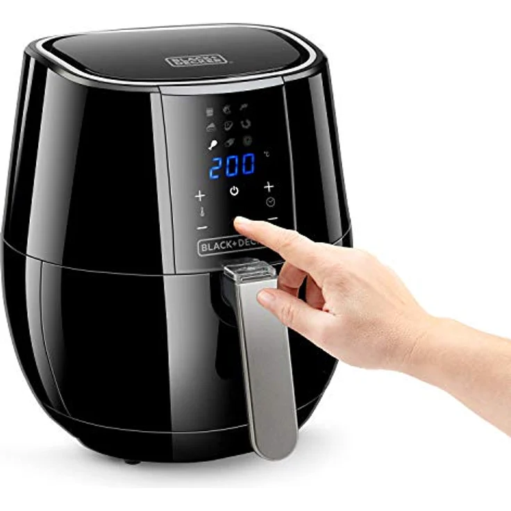 Black & Decker BXAF3500E Heißluftfritteuse, 1500W, Cool touch Griff, Anti-Rutschfüße, schwarz – Bild 5