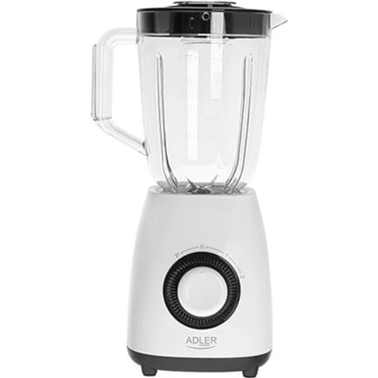 Adler Hochleistungsmixer 1000 W – Behälter 1,5 l, Edelstahlklingen, 2 Geschwindigkeitsstufen + Pulse, Kunststoffbehälter