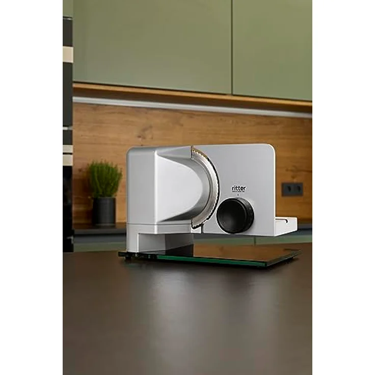 ritter sono 2 Elektrischer Allesschneider & Brotschneidemaschine aus Metall mit ECO-Motor, Made in Germany, Silbermetallic – Bild 5