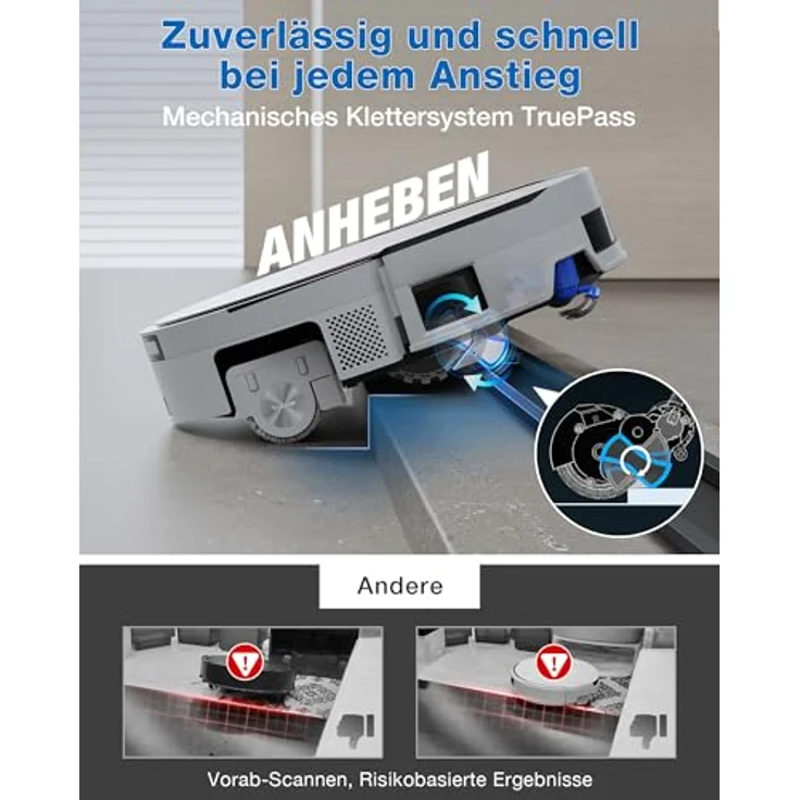 ECOVACS DEEBOT X11 PRO OMNI, 110 W Saug- und Wischroboter mit Beutel, PowerBoost, OZMO ROLLER 2.0, AIVI 3D Navigation – Bild 6