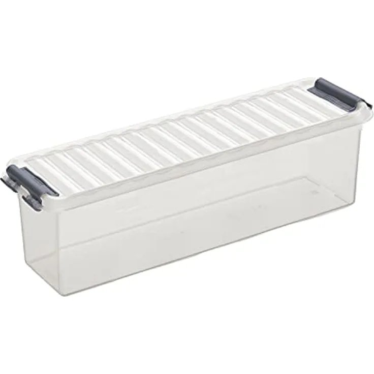 Sunware Q-Line Aufbewahrungsbox, transparent, Metallic, Einheitsgröße