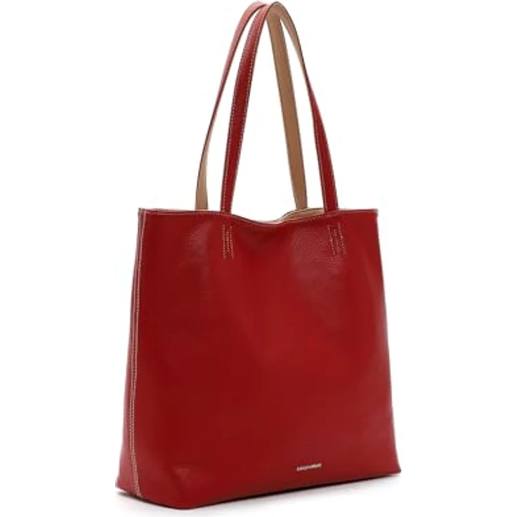 EMILY & NOAH Shopper E&N Eva, handliche Einkaufstasche aus Feinsynthetik mit längenverstellbarem Umhängeriemen, zweifarbig, Echtleder-Optik – Bild 5
