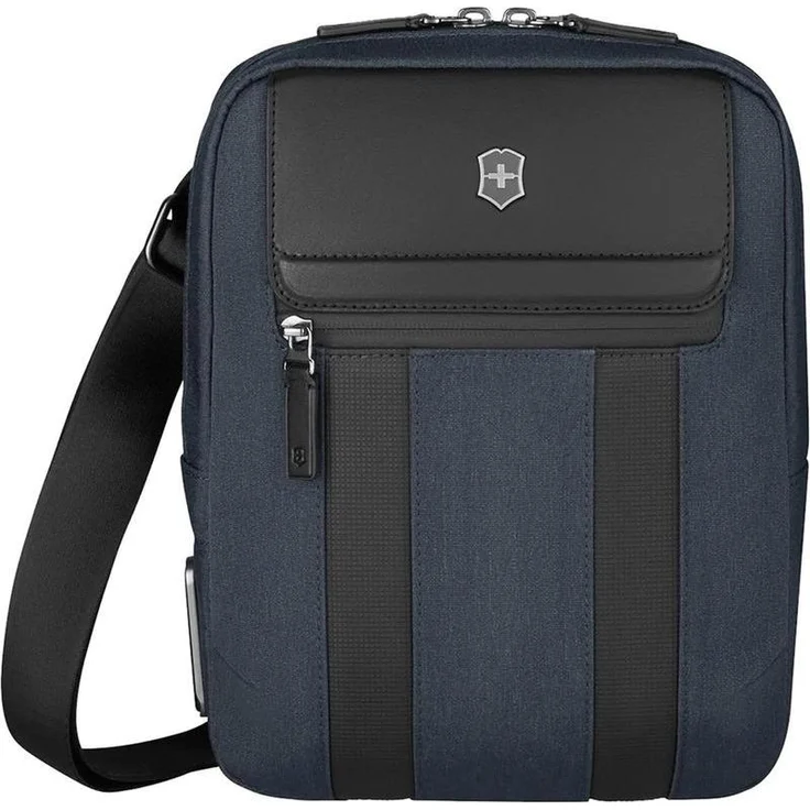 Victorinox Architecture Urban2 Crossbody Bag, praktische Umhängetasche mit verstellbarem Schultergurt, Blau/Schwarz