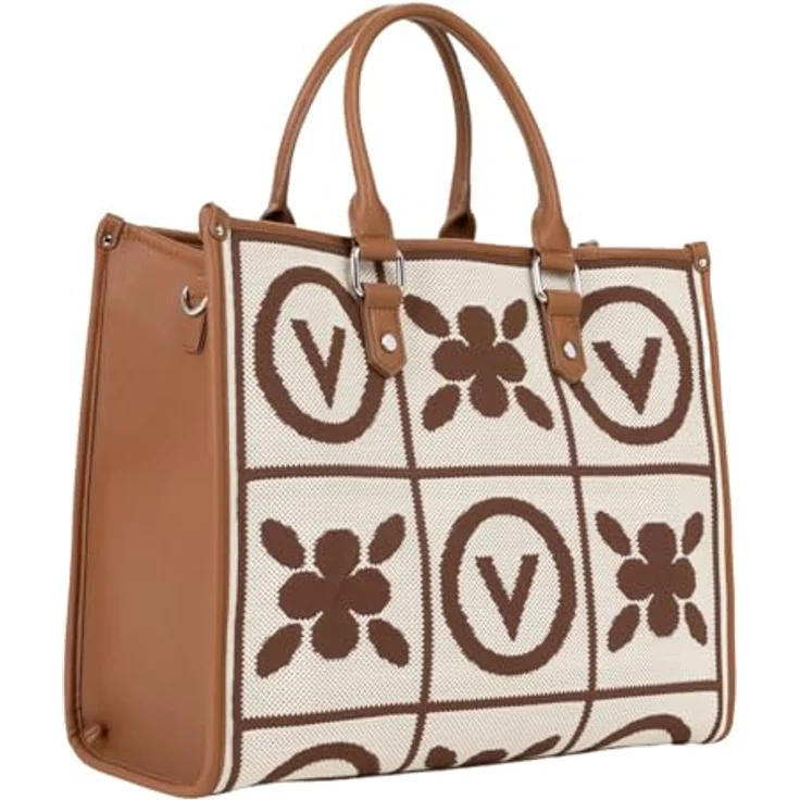 Valentino Tyle Shopper Tasche, 38 cm, braun, 100% Polyamid – Bild 3