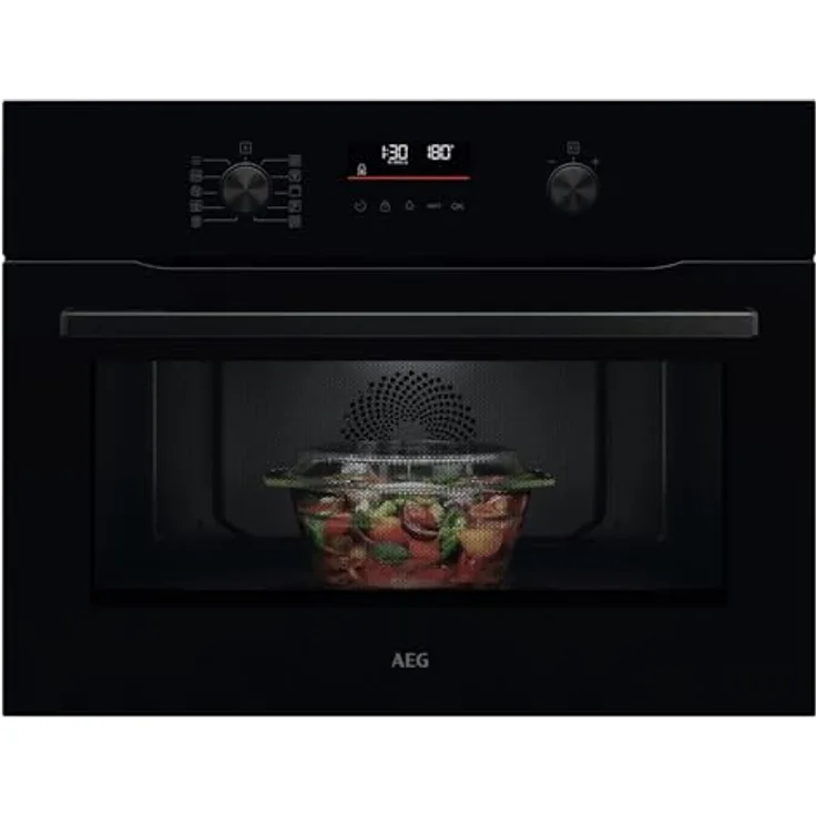 AEG NKO5N40K Kompaktbackofen mit Mikrowelle, 12 Backofenfunktionen, Schnellaufheizung, Schwarz