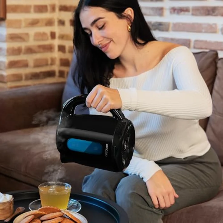 Cecotec Wasserkocher Thermosense 180 Black, 1,7 Liter, BPA-frei, 2200 W, kabellos, mit Antikalkfilter und 360° drehbarem Sockel – Bild 4