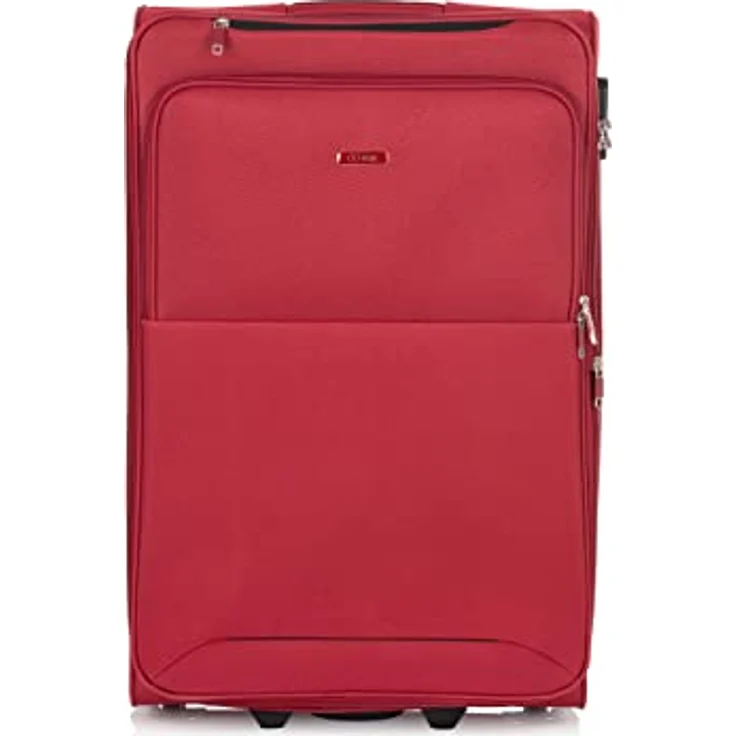 Ochnik Großer Koffer | Softcase | Material: Nylon | Farbe: Rot | Größe: L | Maße: 74×46,5×31,5 cm | Fassungsvermögen: 108l | Hohe Qualität – Bild 2