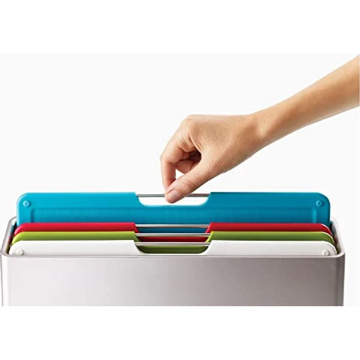 Joseph Joseph 60187 Folio 4-teiliges Set farblich gekennzeichneter Schneidebretter mit Aufsteller (Normal) -Silber, Plastic – Bild 2