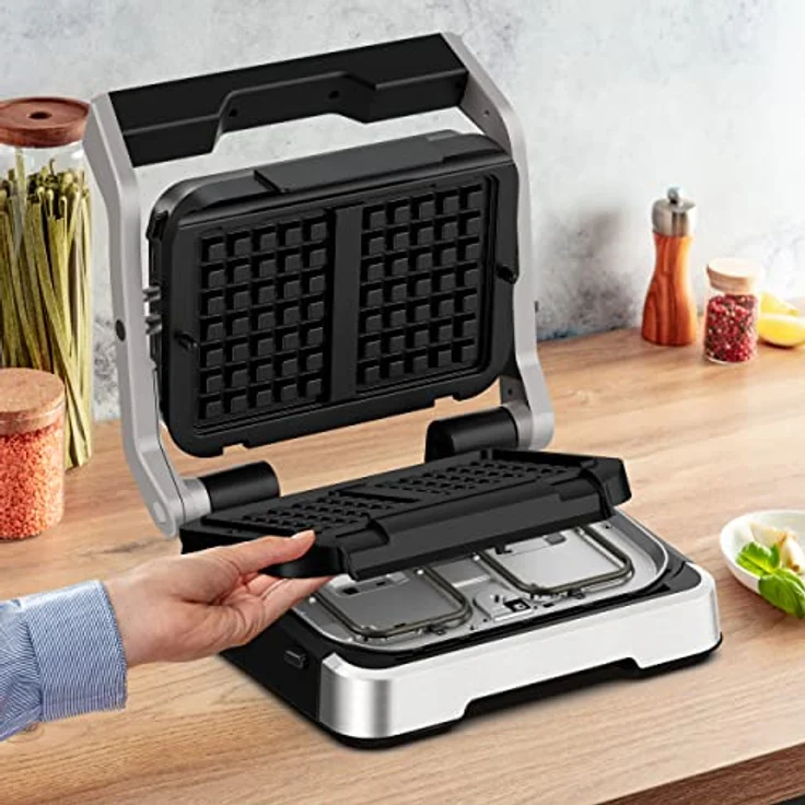 Tefal OPTIGRILL ELITE XA730810, Waffeleisen, Schwarz – Bild 4