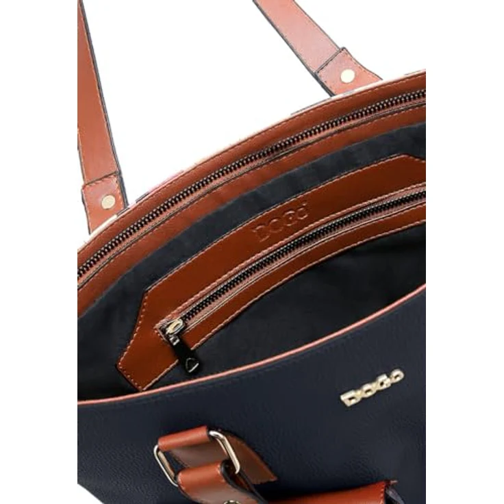 DOGO Multi Pocket Bag Shopper-Tasche The Wise Owl, Handgefertigt aus hochwertigem Lederimitat, OneSize – Bild 6
