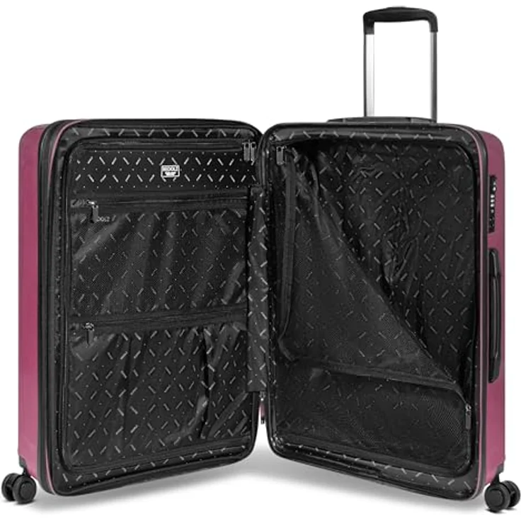 REDOLZ Hartschalen Koffer-Set-3-teilig | S 55 cm Laptopfach + M 66 cm + L 77 cm | alle mit Dehnfalte erweiterbar | Ultra-leicht Polypropylen | 4-Doppelrollen & TSA-Schloss – Bild 4