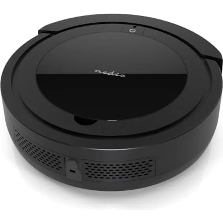 Nedis VCRO300BK, Beutelloser Saugroboter 3-in-1 mit Kehren, Saugen und Trockenwischen, Schwarz
