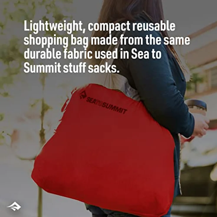 Sea To Summit Ultra-Sil Shopping Bag, kompakte Einkaufstasche mit 30 Litern Volumen, wasserabweisend, orange – Bild 2