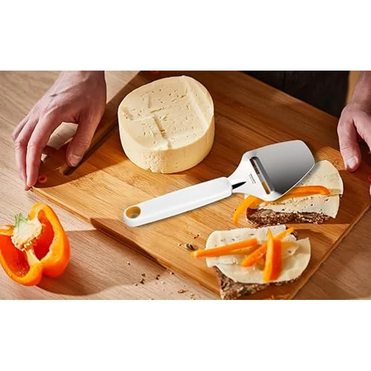 Fiskars Hartkäsehobel, Edelstahl-Kunststoff, Schnittbreite: 6 cm, Functional Form, Weiß, 1016129 – Bild 5