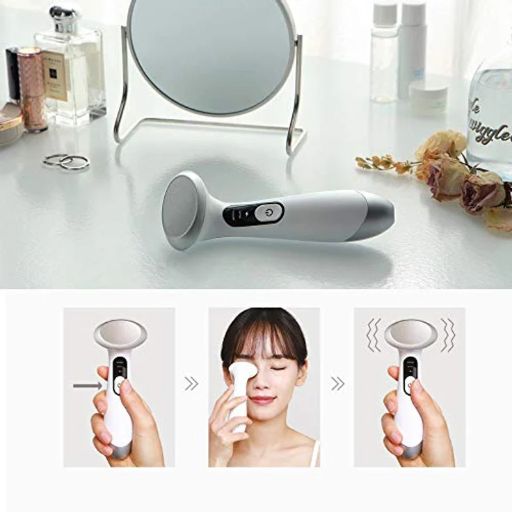 @tec Massagegerät Eye Relax Augen-Massagegerät mit Wärme, Kälte & Vibration - Anti-Aging, Augen Stift bei Augenringen, schwarz – Bild 3