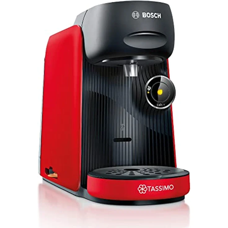 Tassimo Finesse Kapselmaschine TAS16B3 Kaffeemaschine by Bosch, 70 Getränke, intensiverer Kaffee auf Kopfdruck, Abschaltautomatik, perfekt dosiert, platzsparend, 1400 W, 0,7l, rot/schwarz – Bild 1