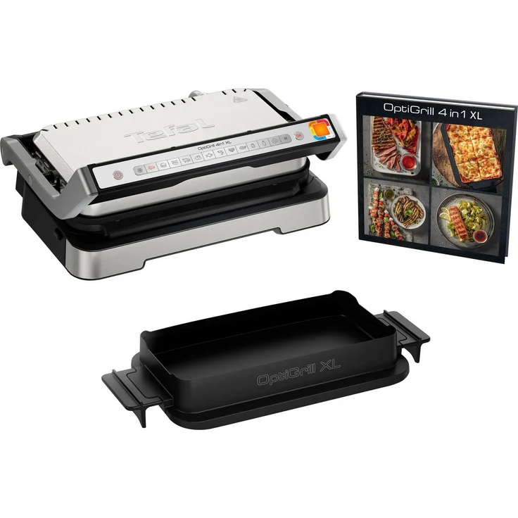 Tefal Kontaktgrill OptiGrill 4in1 XL GC784D, 2200 W, intelligentes 4in1 Grillgerät, angewinkelte Platten, inkl. Rezeptbuch - Preisvergleich – Bild 1