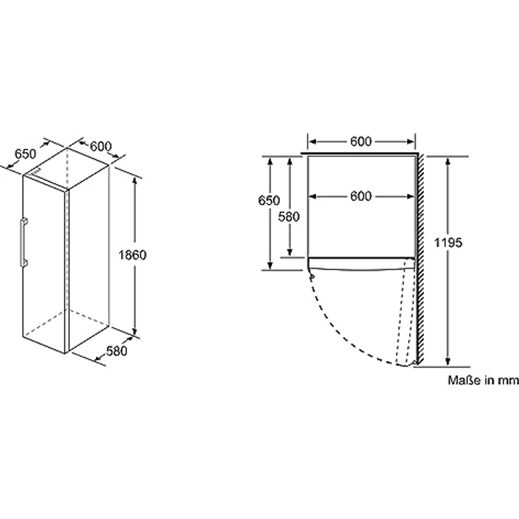 Bosch GSN36VXEP Serie 4 Gefrierschrank, 186 x 60 cm, 242 L, Vario Zone; Automatisches Super Gefrieren; No Frost; Big-Box-Schublade – Bild 4