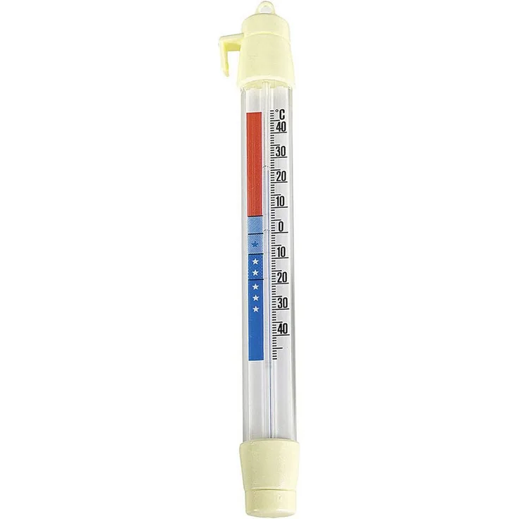 TFA Dostmann Kühlschrankthermometer, Analoges Thermometer für präzise Temperaturüberwachung, weiß