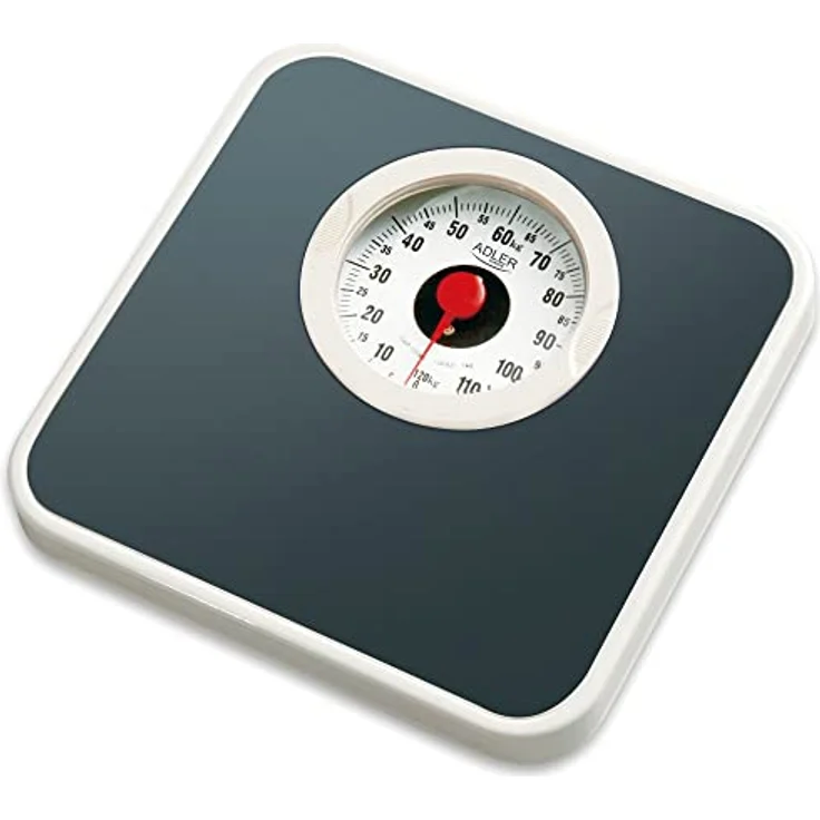 Adler AD8178 Mechanische Personenwaage bis zu 120kg, Analoge Badezimmerwaage hohe Genauigkeit, Anti-Rutsch-Oberfläche, Nicht-Digital, Einfach zu Bedienen, ohne Batterien – Bild 1