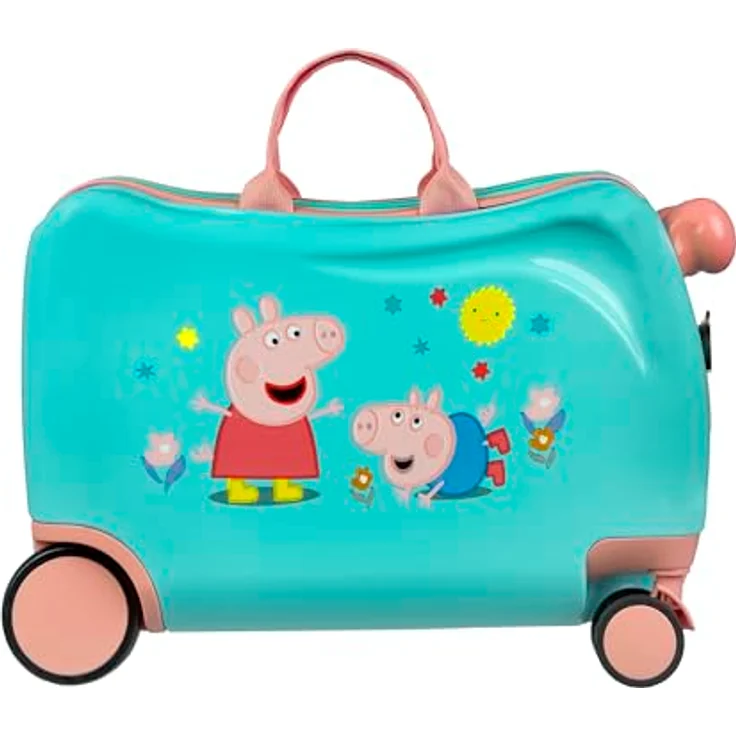 UNDERCOVER Peppa Pig Kinderkoffer Ride-on Trolley, 4 Rollen, Sitzgelegenheit und Gepäckorganisation, 47,5 cm – Bild 3