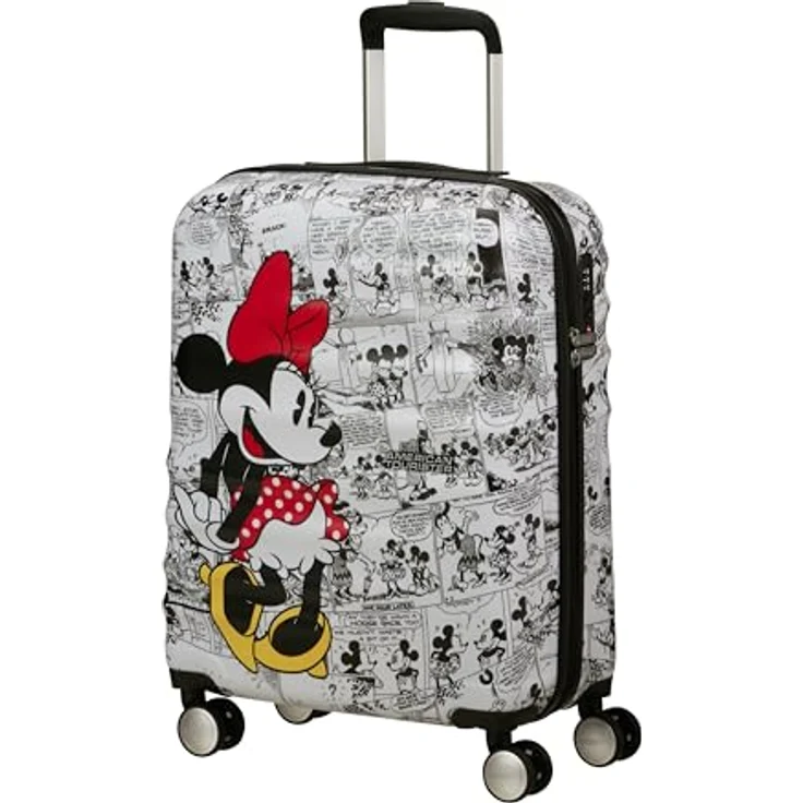 American Tourister Wavebreaker Disney FL - Spinner S, Handgepäck, 55 cm, 36 L, Mehrfarbig (Minnie Comics White) – Bild 1