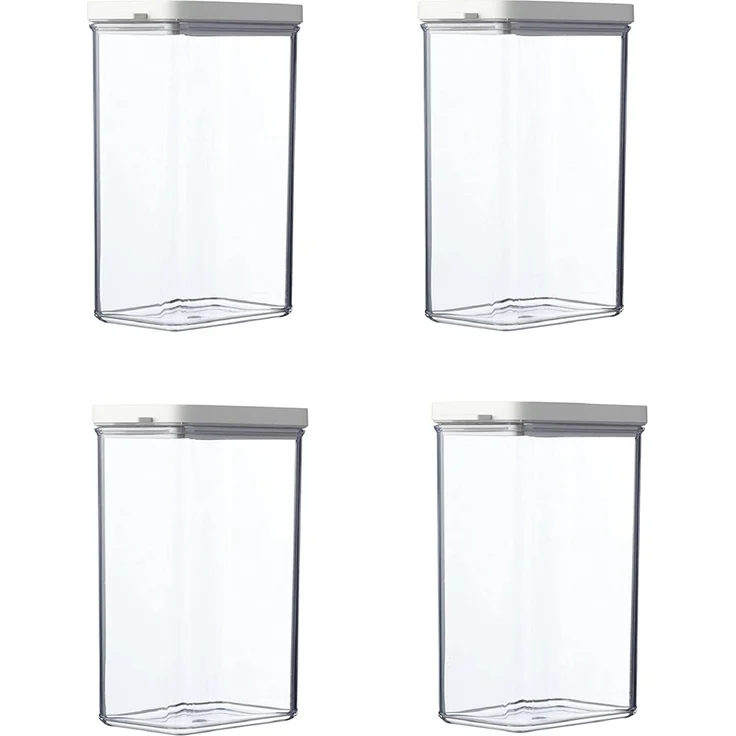 Mepal | Omnia Vorratsdosen-Set | rechteckig 2000 ml | Nordic White | luftdichter Deckel | stapelbar | BPA-frei | hygienisch | vielseitige Aufbewahrungsmöglichkeiten – Bild 1