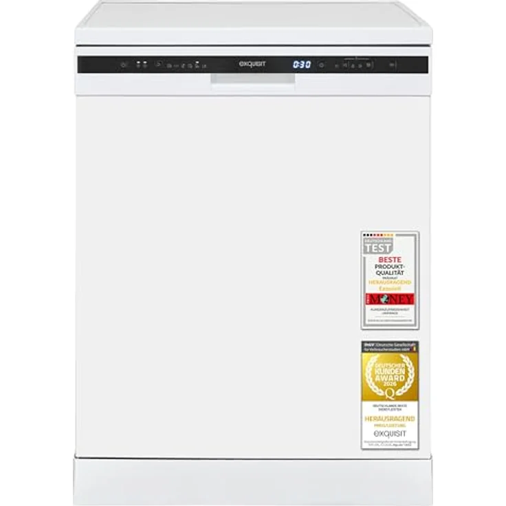 Exquisit PLUS GSP56312-030E, Geschirrspüler 60 cm, 12 Maßgedecke, Unterbaufähig, Startzeitvorwahl, 11 Liter, weiss – Bild 2