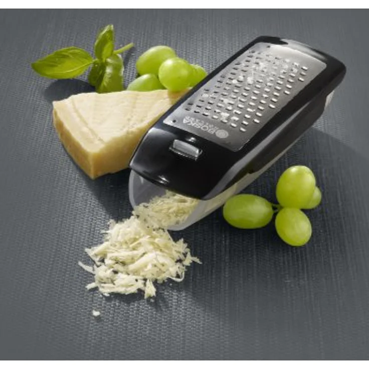 Boska Easy Grater-mit praktischem Auffangbehälter-Kunststoff-Edelstahl-Silber - 165 x 70 x 45 mm – Bild 5