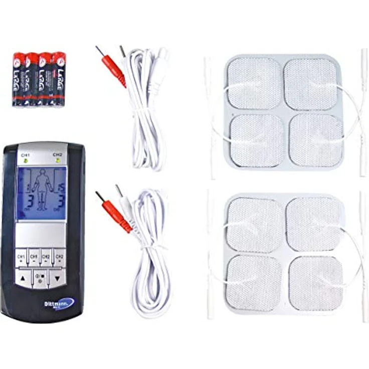 Dittmann Health Massagegerät Tensgerät TEN 240, Muskelaktivierung mit 90-100 cm Kabellänge, Blau – Bild 2