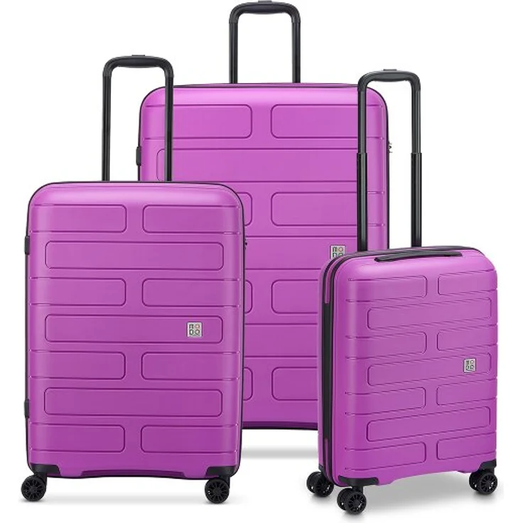 MODO by Roncato Supernova 2.0, 3-teiliges Kofferset mit 4 Rollen, 100% Polypropylen, lila, Maße: 51 cm x 31 cm x 76 cm – Bild 1