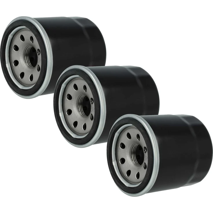 vhbw 3x Ölfilter, kompatibel mit Triumph Modellen, schwarze Anschraubfilter, hohe Filtrationsleistung