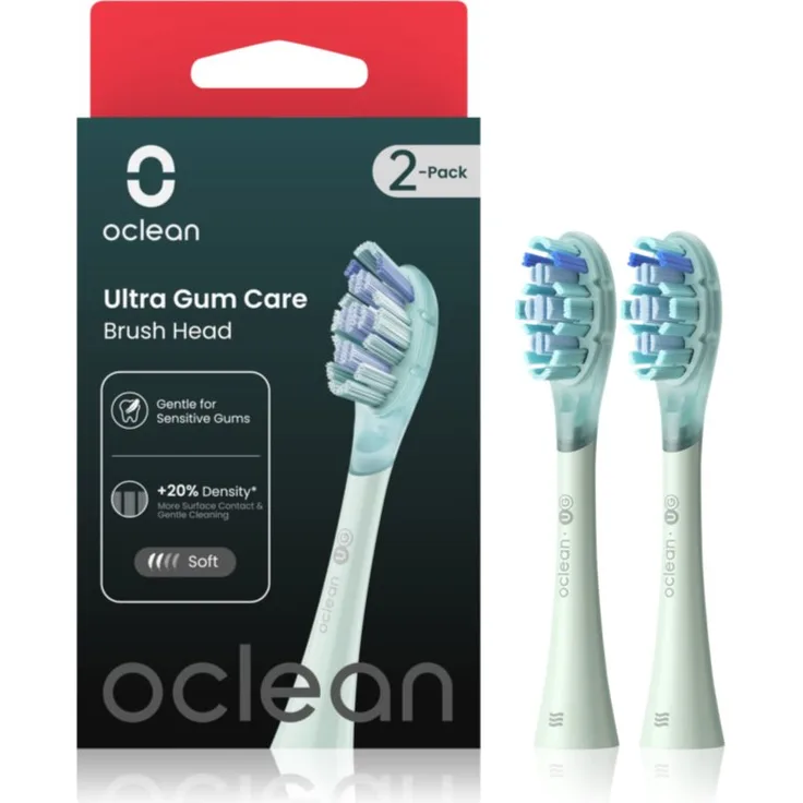 Oclean Ultra Gum Care UG01 Ersatz-Kopf Green 2 St. - Weiche Borsten, effektive Reinigung, sanft zu empfindlichen Zähnen