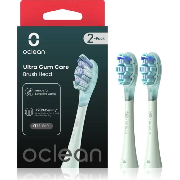 Oclean Ultra Gum Care UG01 Ersatz-Kopf Green 2 St. - Weiche Borsten, effektive Reinigung, sanft zu empfindlichen Zähnen