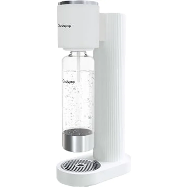 Sodapop Wassersprudler Cooper Pro, schlankes Design, 1x 850ml PET-Flasche, weiß