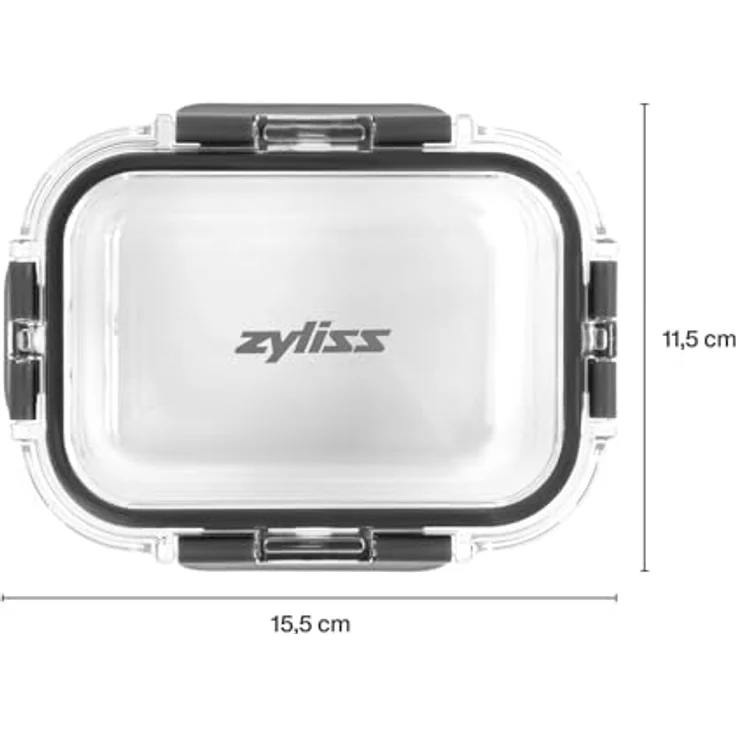 Zyliss Glas-Frischhaltedosen 0,37L, bruchsicherer Glasbehälter mit transparentem Tritan-Deckel, mikrowellenfest und spülmaschinenfest, 100 % luftdicht, 5 Jahre Garantie – Bild 2