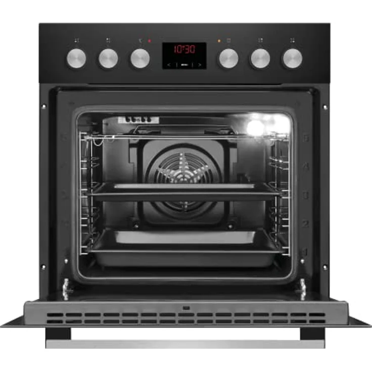 Amica ACHE 9336 SM Herd-Set, 65-Liter Umluft-Backofen mit Glaskeramikkochfeld, Edelstahlrahmen, Timer und Wasserdampf-Reinigung – Bild 2