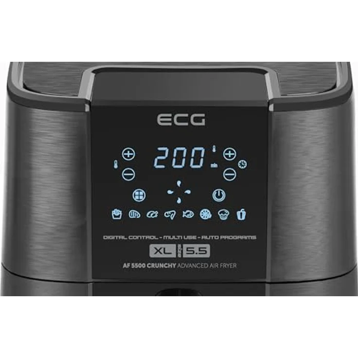 ECG AF 5500 Crunchy Heißluftfritteuse mit 5,5 l Fassungsvermögen, schwarz – Bild 5