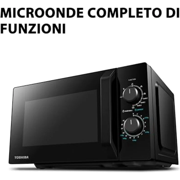 Toshiba MW2-MG20PF Mikrowelle mit Grill, Standgerät, 800 Watt, 20 Liter Garraum, schwarz – Bild 4