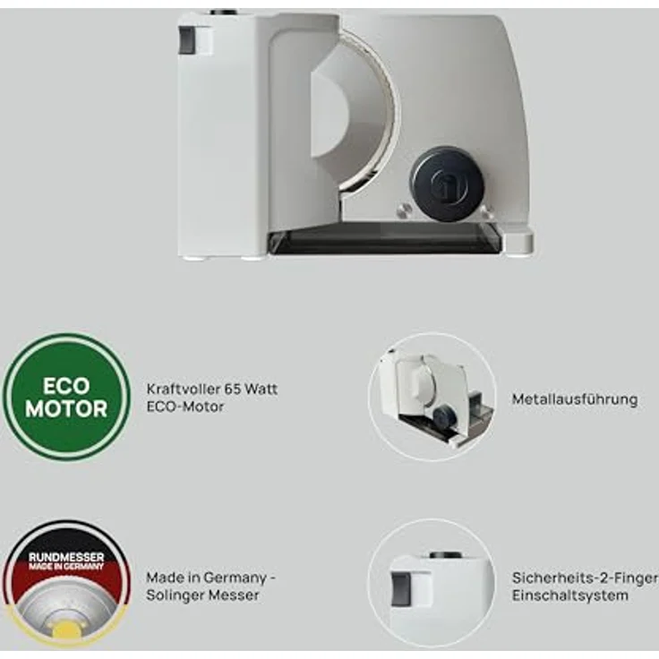 RITTER 918000 COMPACT 7 Allesschneider, Metallbauweise mit stufenlos verstellbarer Schnittstärke bis 23 mm, platzsparend – Bild 3