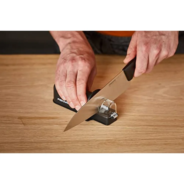Fiskars Roll-Sharp Messerschärfer mit Keramik-Schleifstein, Kunststoff, Schwarz, Essential, 1023811 – Bild 5